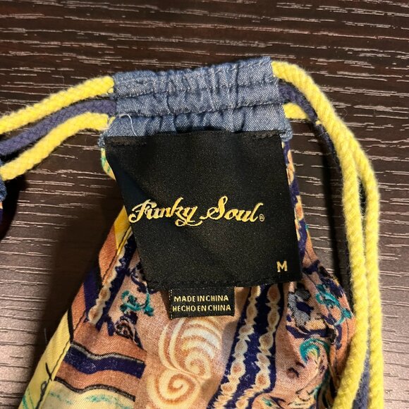 Funky Soul Women's Multi color Spring Summer Casual Dress Size Medium - Picture 3 of 6